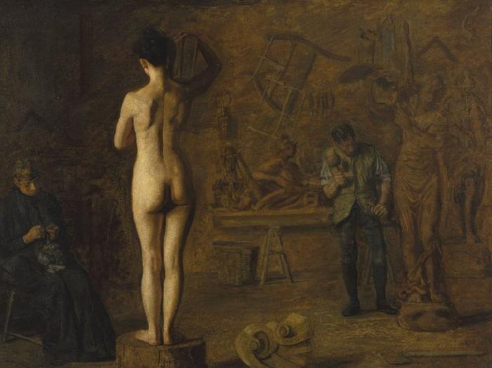 Thomas Eakins William Rush Carving His Allegorical Figure of the Schuylkill River oil painting picture